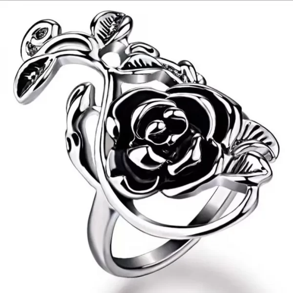 Big flower exaggerated retro style ring / 0000249-C