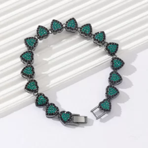 Bracelet wholesale diamond heart Hip hop style