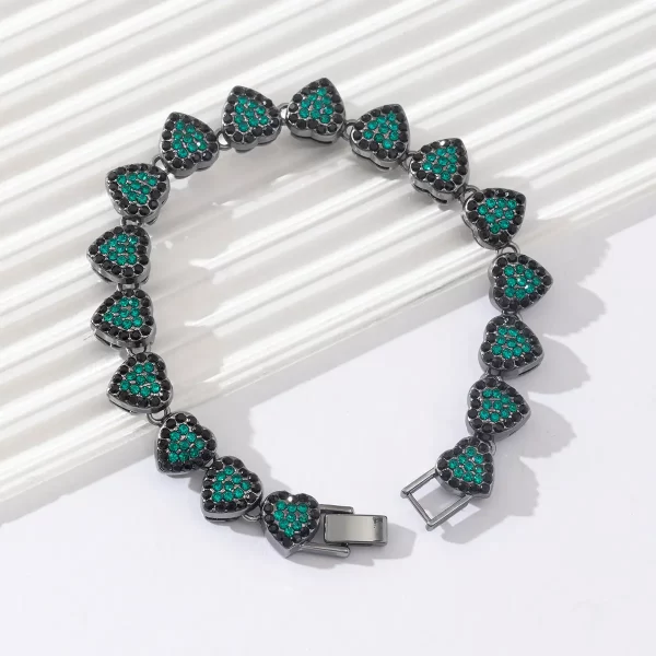 Bracelet wholesale diamond heart Hip hop style Bracelet wholesale diamond heart Hip hop style