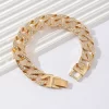 Jewelry wholesale full diamond Cuban chain gold bracelet