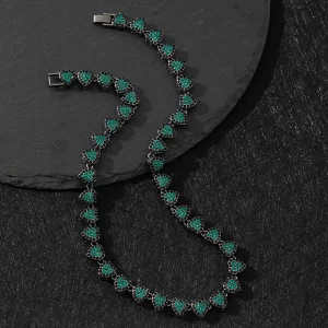 Necklace wholesale diamond heart Hip hop style
