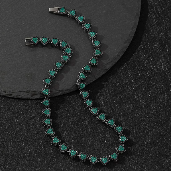 Necklace wholesale diamond heart Hip hop style Necklace wholesale diamond heart Hip hop style
