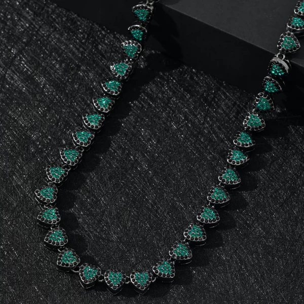 Necklace wholesale diamond heart Hip hop style a Necklace wholesale diamond heart Hip hop style / 0000232
