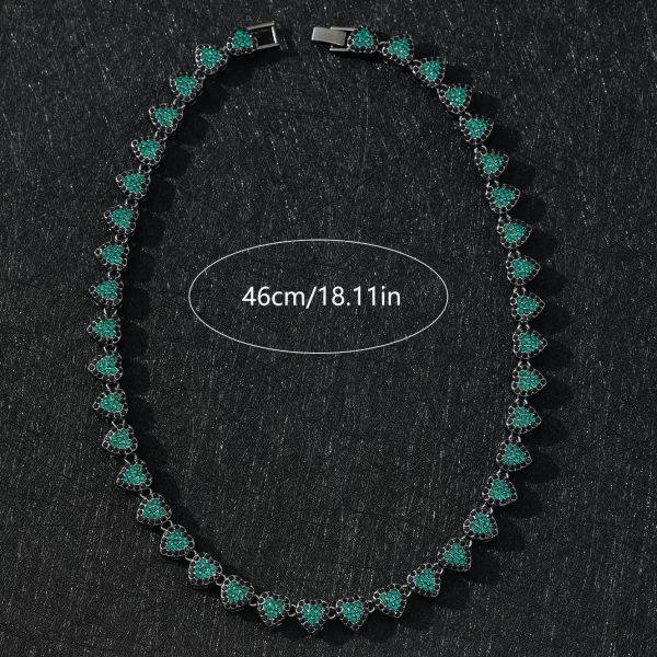 Necklace wholesale diamond heart Hip hop style b Necklace wholesale diamond heart Hip hop style / 0000232