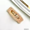 Big square simple stylish flesh pearl wholesale hairpin / 0000301