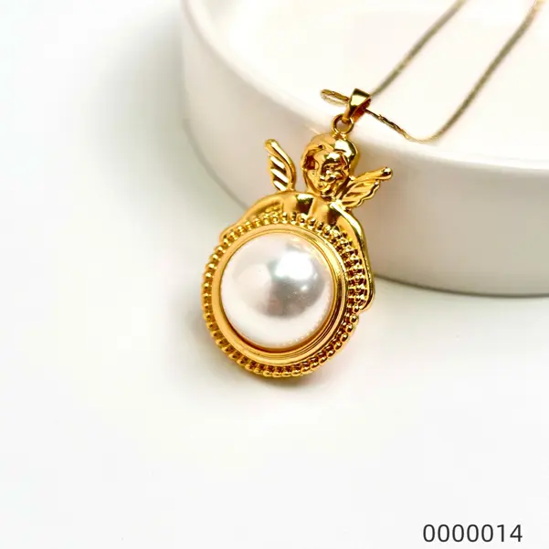 Pearl-necklace-wholesale-vintage-gold-plated-suit--B Pearl necklace wholesale vintage gold plated suit / 0000014