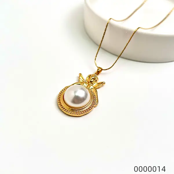 Pearl-necklace-wholesale-vintage-gold-plated-suit--C Pearl necklace wholesale vintage gold plated suit / 0000014