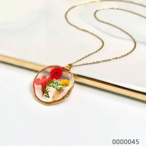 Wholesale-dried-flower-pendant-necklaces