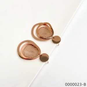 Wholesale-earrings-irregular-geometry-rose-gold-studs