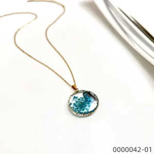 Wholesale-handmade-floral-butterfly-necklace-in-blue