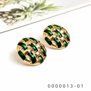 Wholesale-medieval-jewelry-light-luxury-fashion-earrings-green