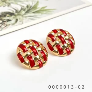 Wholesale-medieval-jewelry-light-luxury-fashion-earrings-red