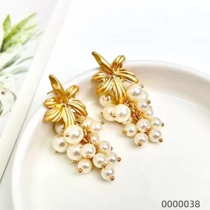Wholesale vintage purple pearl earrings