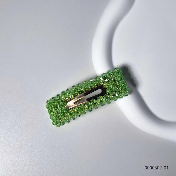big square simple stylish green pearl wholesale hairpin a Big square simple stylish green pearl wholesale hairpin / 0000302-01