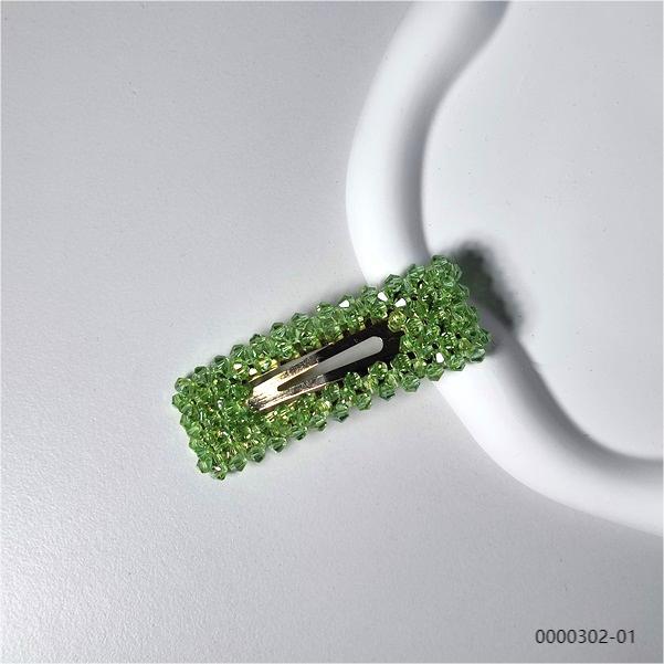 big square simple stylish green pearl wholesale hairpin b Big square simple stylish green pearl wholesale hairpin / 0000302-01