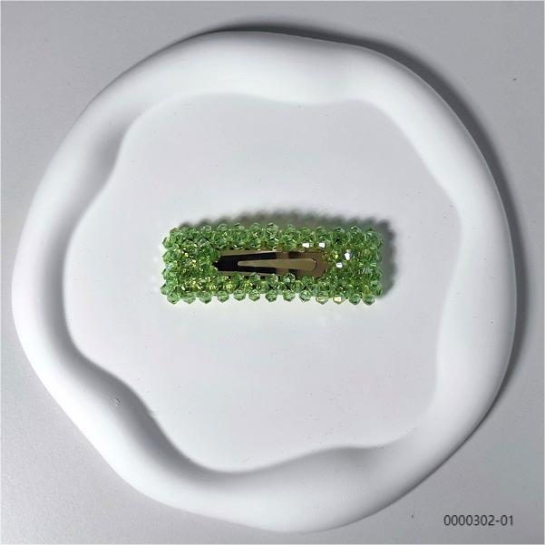 big square simple stylish green pearl wholesale hairpin c Big square simple stylish green pearl wholesale hairpin / 0000302-01