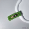 Big square simple stylish green pearl wholesale hairpin / 0000302-01