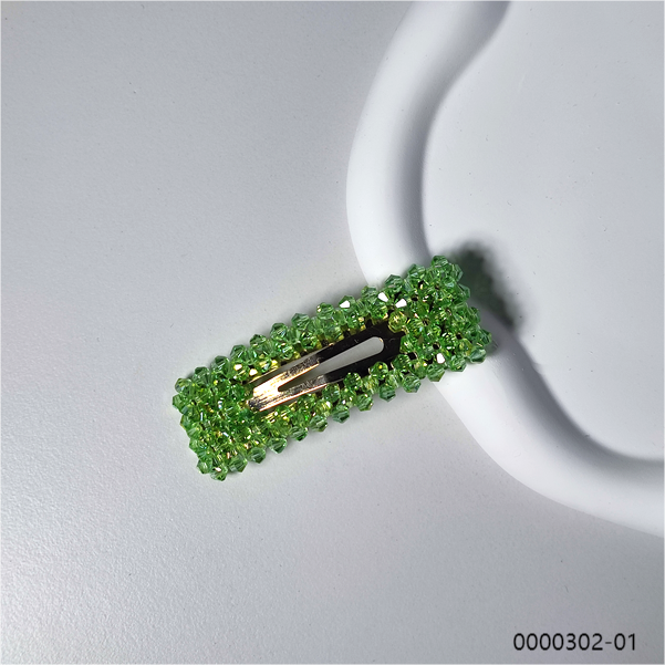big square simple stylish green pearl wholesale hairpin d Big square simple stylish green pearl wholesale hairpin / 0000302-01