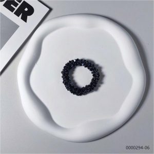 black wholesale stylish crystal scrunchie