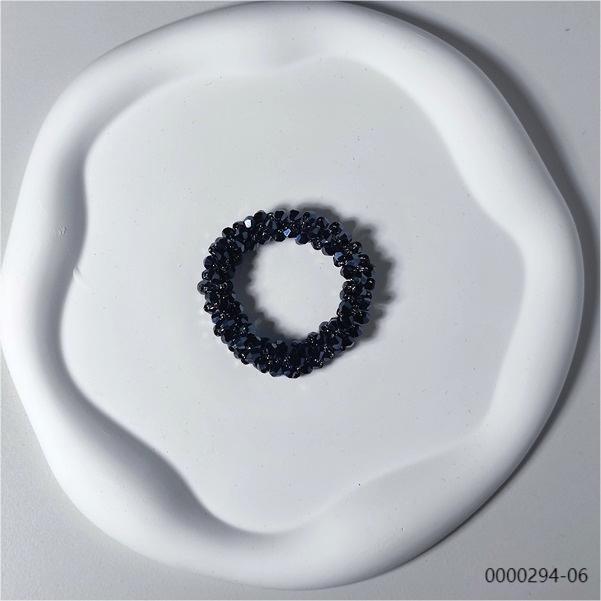 black wholesale stylish crystal scrunchie b Black wholesale stylish crystal scrunchie / 0000294-06