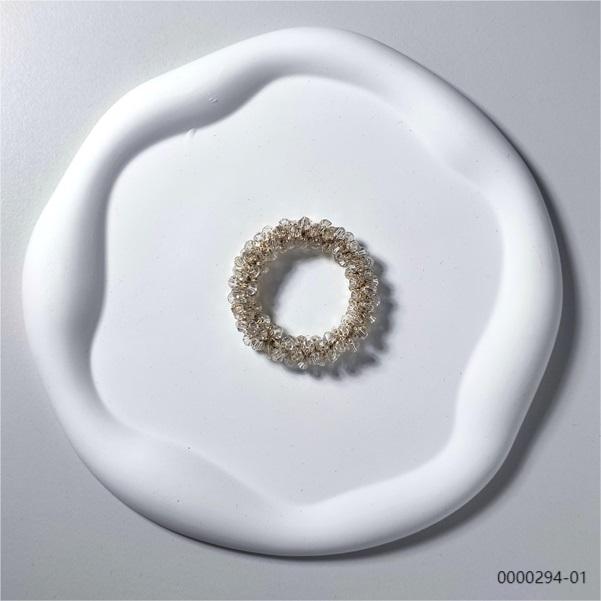 transparent wholesale stylish crystal scrunchie b Transparent wholesale stylish crystal scrunchie / 0000294-01