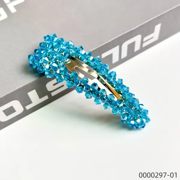 big-simple-stylish-blue-crystal-wholesale-hairpin--B Big simple stylish blue crystal wholesale hairpin / 0000297-01