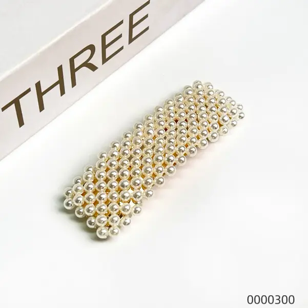 big-square-simple-stylish-beige-pearl-wholesale-hairpin--B Big square simple stylish beige pearl wholesale hairpin / 0000300
