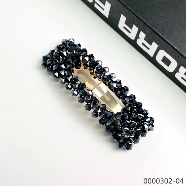 big-square-simple-stylish-black-pearl-wholesale-hairpin--B Big square simple stylish black pearl wholesale hairpin / 0000302-04