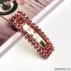 Big square simple stylish purple pearl wholesale hairpin / 0000302-03