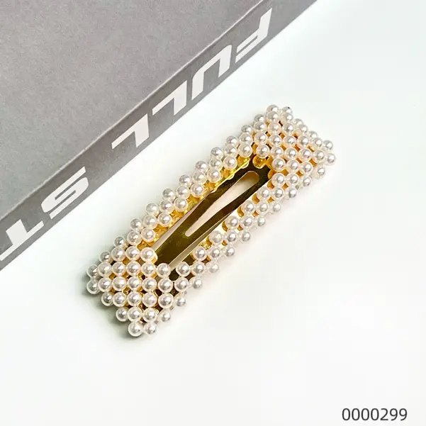 big-square-simple-stylish-white-pearl-wholesale-hairpin--B Big square simple stylish white pearl wholesale hairpin / 0000299