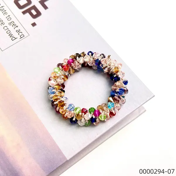 colorful-wholesale-stylish-crystal-scrunchie--B Colorful wholesale stylish crystal scrunchie / 0000294-07