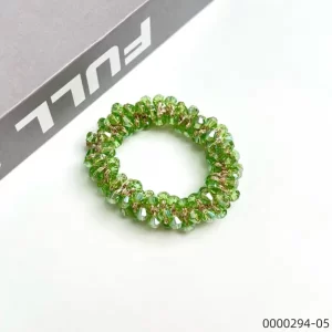 green-wholesale-stylish-crystal-scrunchie