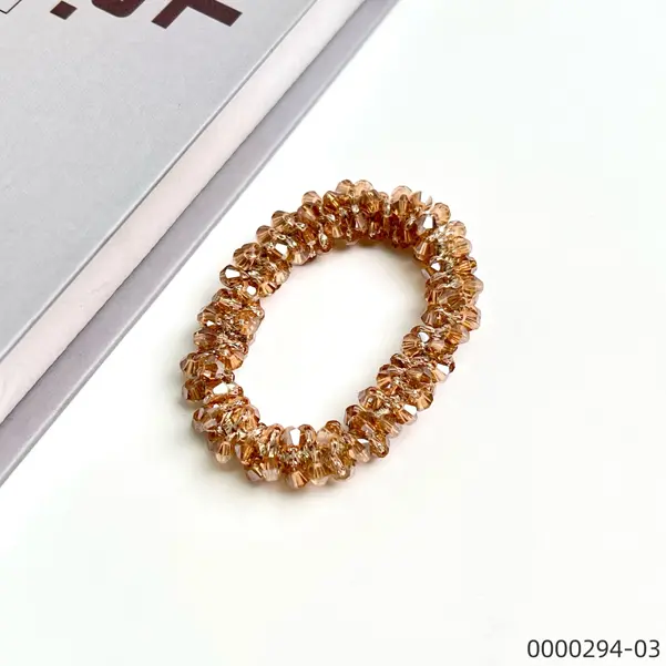 orange-wholesale-stylish-crystal-scrunchie--B Orange wholesale stylish crystal scrunchie / 0000294-03