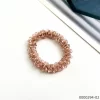 Pink wholesale stylish crystal scrunchie / 0000294-02