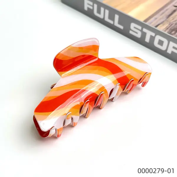 stylish-colorful-orange-smooth-surface-design-wholesale-claw-clip--A stylish-colorful-orange-smooth-surface-design-wholesale-claw-clip