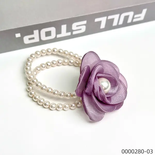 stylish-small-fresh-wholesale-purple-flower-pearl-beading-hair-tie stylish-small-fresh-wholesale-purple-flower-pearl-beading-hair-tie