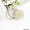 Stylish small fresh wholesale yellow flower pearl beading hair tie / 0000280-01