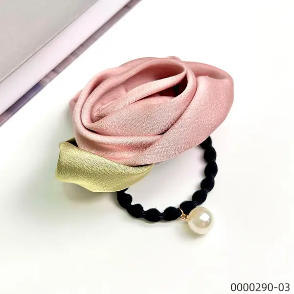 stylish-smallfresh-Korean-style-rose-pink-hair-tie--C Stylish smallfresh Korean style rose pink hair tie / 0000290-03