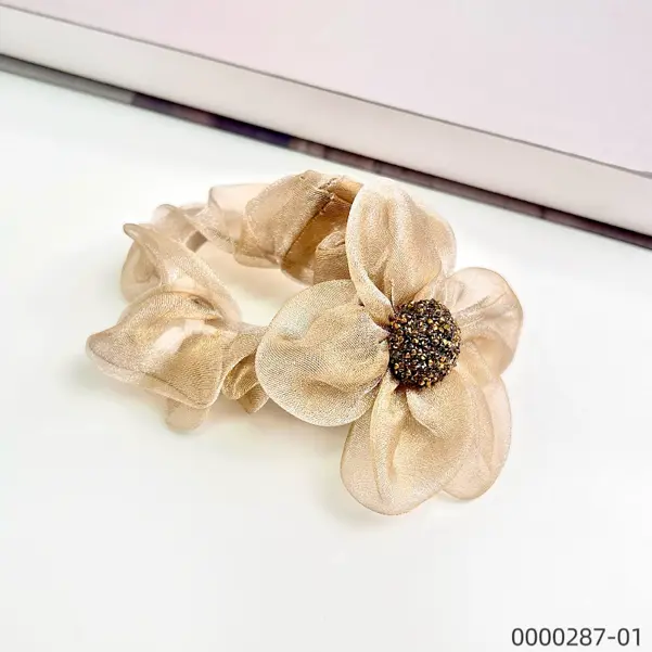 stylish-wholesale-apricot-flower-organza-scrunchie stylish-wholesale-apricot-flower-organza-scrunchie