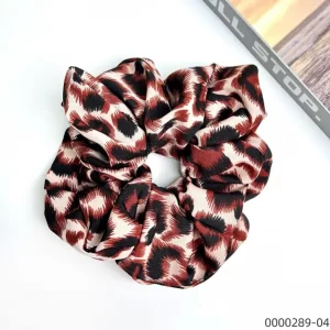 stylish-wholesale-pink-and-coffee-leopard-elastic-scrunchie