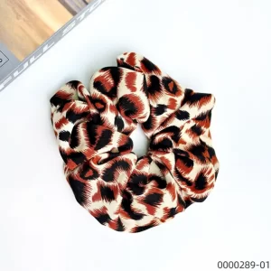 stylish-wholesale-white-and-orange-leopard-elastic-scrunchie