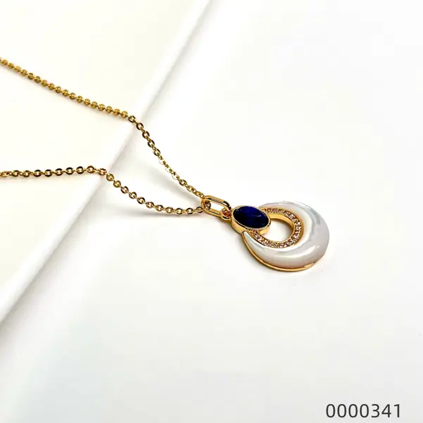 vintage-accessories-wholesale-natural-stone-pendant-necklaces--B Vintage accessories wholesale natural stone pendant necklaces / 0000341