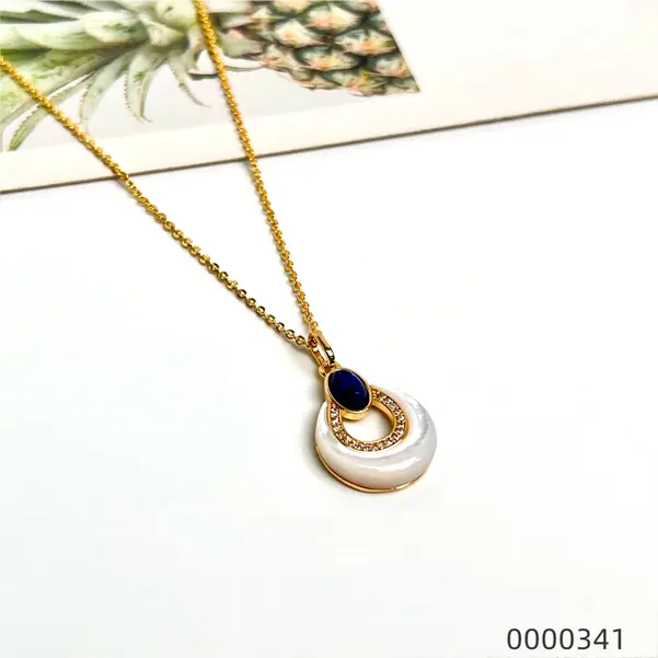vintage-accessories-wholesale-natural-stone-pendant-necklaces--C Vintage accessories wholesale natural stone pendant necklaces / 0000341