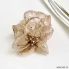 Wholesale apricot babysbreath four seasonal flowers rhinestonn crystal scrunchie / 0000285-01