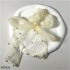 Wholesale beige stylish mesh bow pachinko hair scrunchie hair accessory / 0000283