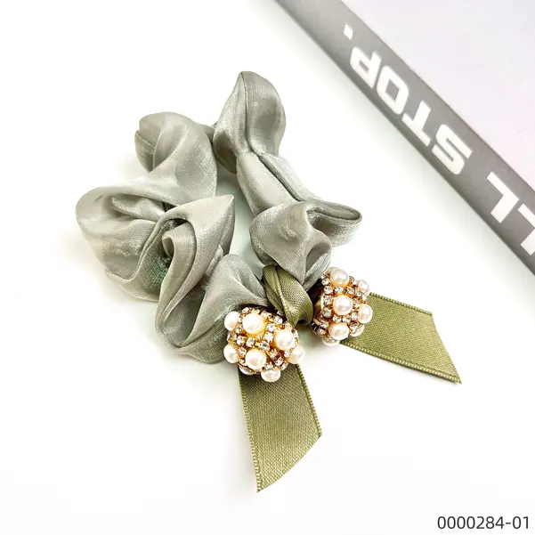 wholesale-green-stylish-pearlrhinestone-hair-scrunchie wholesale-green-stylish-pearlrhinestone-hair-scrunchie