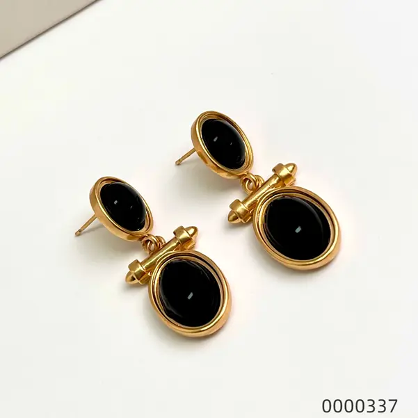 wholesale-medieval-jewelry-fashion-black-natural-stone-pendant--B Wholesale medieval jewelry fashion black natural stone pendant / 0000337