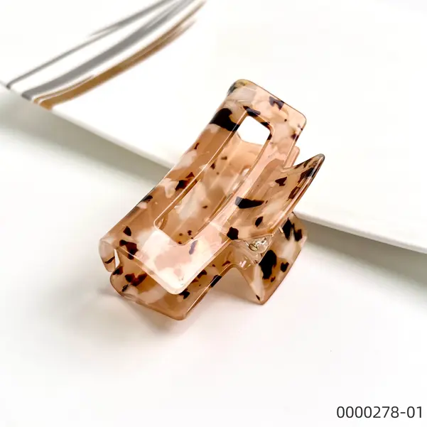 wholesale-square-brown-curly-hair-with-anti-slip-fashion-finish,large-size-claw-clip--B Wholesale square brown curly hair with anti slip fashion finish,large size claw clip / 0000278-01
