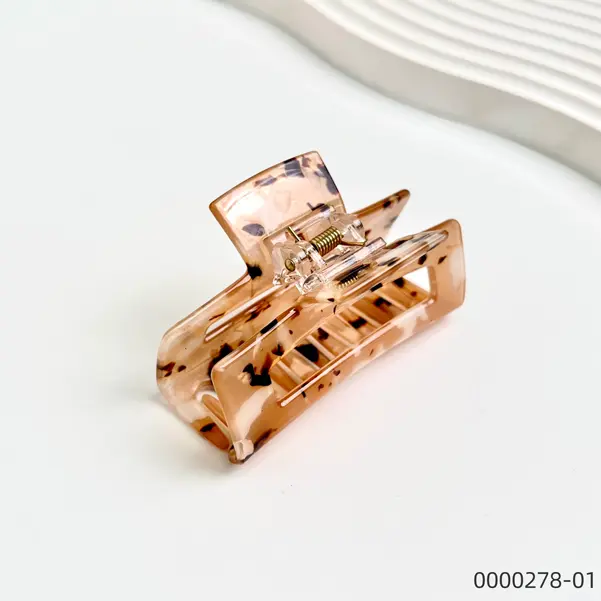 wholesale-square-brown-curly-hair-with-anti-slip-fashion-finish,large-size-claw-clip--C Wholesale square brown curly hair with anti slip fashion finish,large size claw clip / 0000278-01