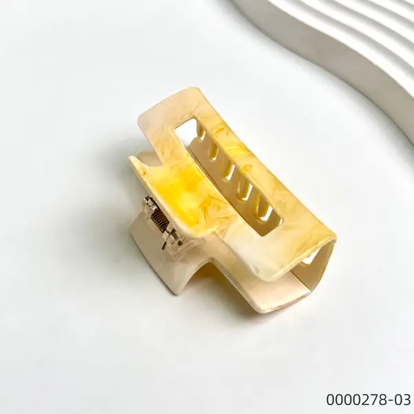 wholesale-square-yellow-curly-hair-with-anti-slip-fashion-finish,large-size-claw-clip--D Wholesale square yellow curly hair with anti slip fashion finish,large size claw clip / 0000278-03